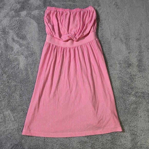 Lilly Pulitzer Dresses & Skirts - Lilly Pulitzer Womens Small Tube Dress Pink Striped Strapless Pima Cotton Modal